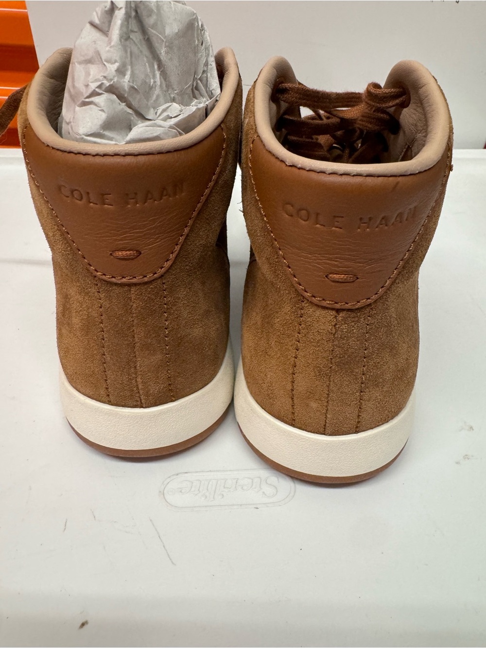 Cole Haan Women's GrandPro Suede Sneakers in Chestnut - Picture 7 of 8